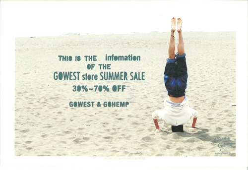 GOWEST store SUMMER SALEのおしらせ！！