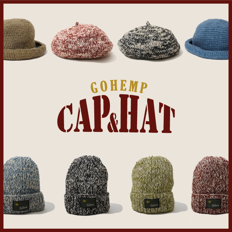【GOHEMP】CAP&HAT を入荷しました。